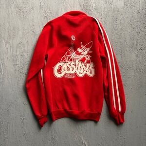 Vintage Sears Track Jacket Small Red 1970s Cassidy's Buffalo New York